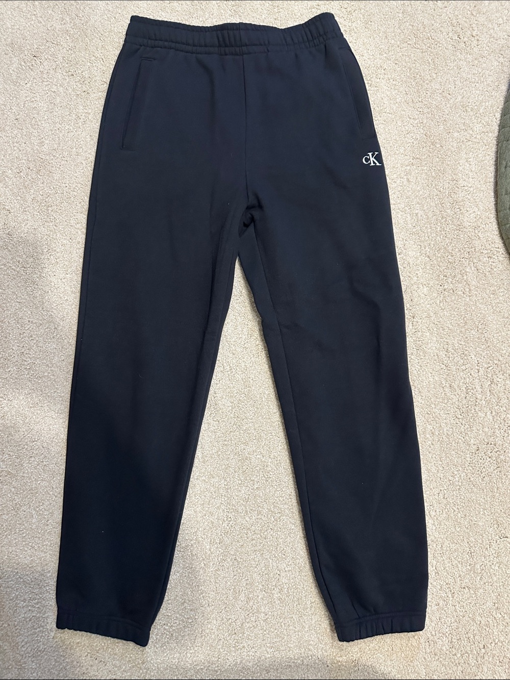 Calvin Klein Black Jogger Sweatpants with cK Logo